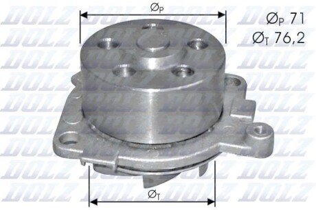 FIAT помпа води Alfa, Bravo,Brava 1.8 16V 95- dolz s-210