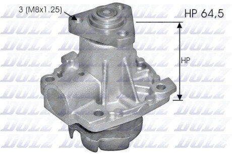 FIAT помпа води Sedici 06-,Suzuki Grand Vitara 05-,Swift,SX4 05- dolz s-248