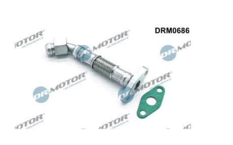 Трубка турбокомпресора ДВЗ (чорний метал) dr.motor drm0686