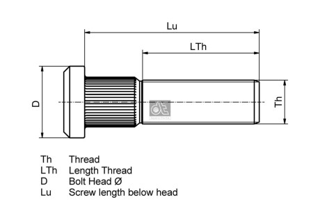 Болт для кріплення колеса dt 1.17134