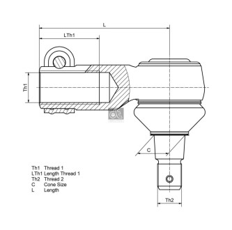 Наконечник рульової тяги dt 2.53253