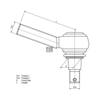 Наконечник рульової тяги dt 3.63113