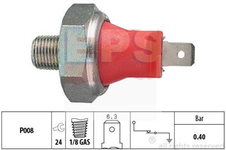 Датчик тиску оливи Hyundai Pony/Accent/Toyota Coro eps 1800017 (фото 1)