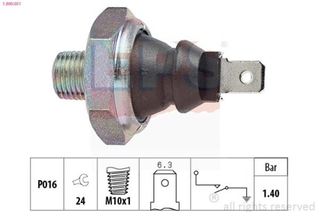 Датчик тиску оливи eps 1.800.051