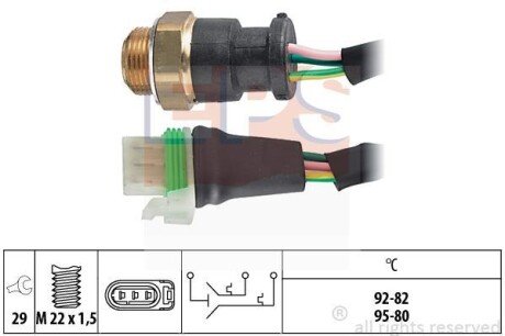 Термовиключатель вентилятора радиатора eps 1850618