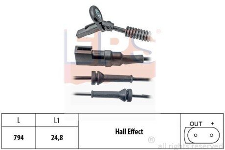 FORD датчик ABS передн.Fusion 02- eps 1.960.151