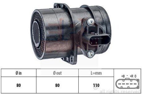 VW Расходомер воздуха Audi A3/4/6,Seat,Ford Galaxy,Skoda fabia,Octavia,SuperB,Caddy III,Golf IV,V,LT28-46,T5,Passat,Sharan,Touareg 1.9/2.5TDI eps 1.991.191