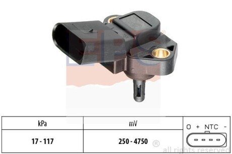 VW датчик тиску, система уприскування VW 1.0/1.8 95-Skoda 1.6 95- eps 1.993.071