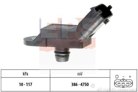 FIAT датчик тиску повітря Doblo,Grande Punto,Idea,Punto,Lancia eps 1.993.133