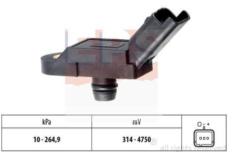 CITROEN датчик тиску во впускному колекторі C4,C5 III,DS3/4/5,Peugeot 1.6THP 06- eps 1.993.164