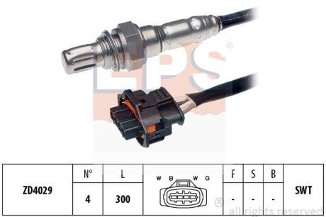 Лямбда-зонд (4 конт.) OPEL 1,8: Astra H, Vectra B/C, Zafira A eps 1.997.136