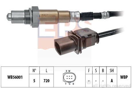 VW Лямбда-зонд JETTA IV 2.0 10-17, SCIROCCO III 2.0 13-17, A8 3.0 12-16, PORSCHE CAYENNE 3.6 10-, FORD KUGA II 1.5 16- eps 1.998.422