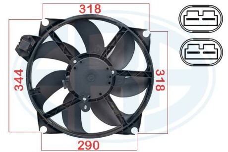 Вентилятор радіатора era 352084