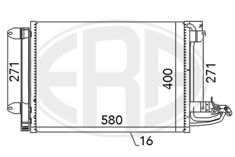 Радіатор кондиціонера era 667003