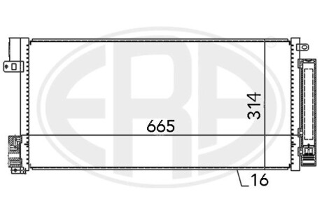 Радіатор кондиціонера era 667004