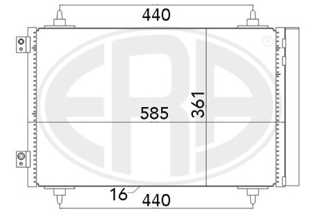 Радіатор кондиціонера era 667016