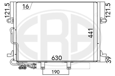 Радіатор кондиціонера era 667033