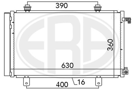 Радіатор кондиціонера era 667035