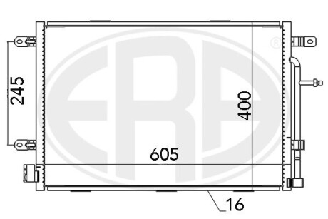 Радіатор кондиціонера era 667052