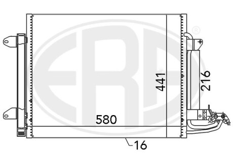 Радіатор кондиціонера era 667054