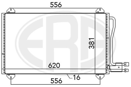 Радіатор кондиціонера era 667055