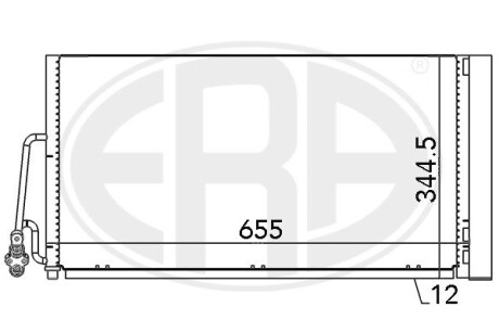 Радіатор кондиціонера era 667090