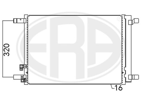 Радіатор кондиціонера era 667094