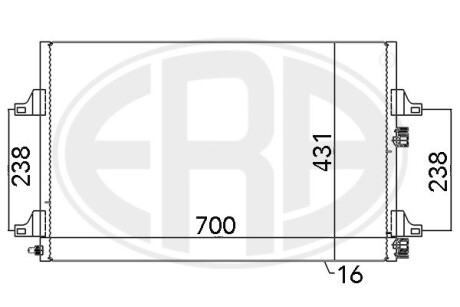 Радіатор кондиціонера era 667106