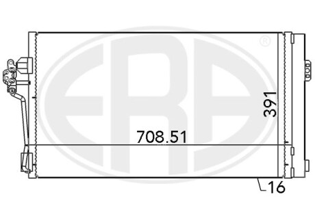 Радіатор кондиціонера era 667139