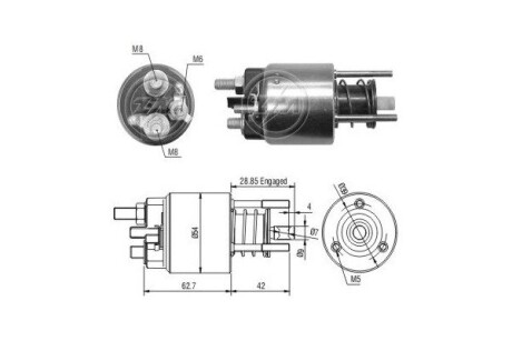 Тягове реле, стартер (ZM) era zm3395