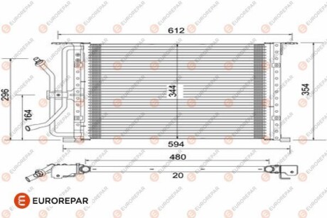 Радиатор кондиционера eurorepar 1609637480