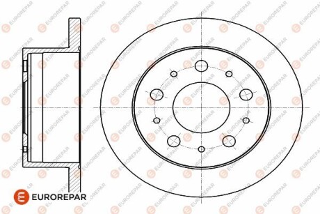 Диск тормозной задний (кратно 2) Jumper3-Boxer3 DIAM 280 EP 16 PSA eurorepar 1642766780