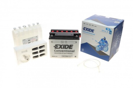 Стартерная батарея (аккумулятор) exide eb16l-b