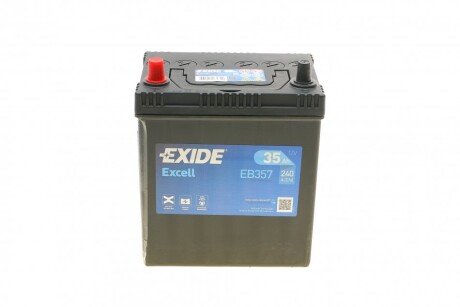 Акумуляторна батарея 35Ah/240A (187x127x220/+L/B00) Excell Азія exide eb357