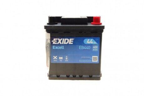 Акумуляторна батарея 44Ah/400A (175x175x190/+R/B13) Excell exide eb440