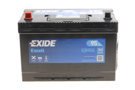 Акумуляторна батарея 95Ah/760A (306x173x222/+L/B1) Excell (Азія) exide eb955