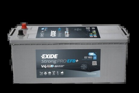 Акумуляторна батарея 185Ah/1100A (513x223x223/+L/B00/B0) Strong Pro EFB+ exide ee1853