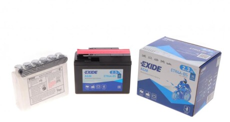 Акумулятор 2,3Ah 35A exide etr4a-bs