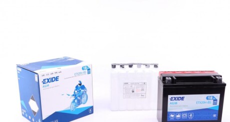 Акумулятор 18Ah 270A exide etx20h-bs