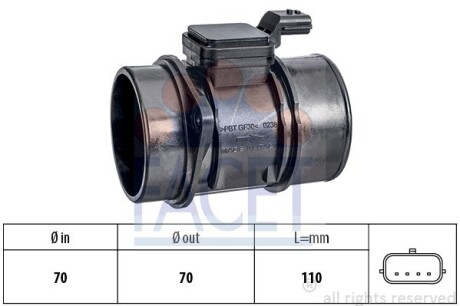 Расходомер повітря Renault Megane III 1.5 dCi (08-15) facet 101448