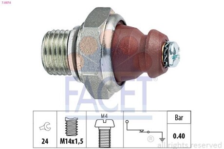 Датчик тиску оливи ОМ616/617 (7.0074) facet 70074