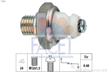 Датчик давления масла ОМ601/602 facet 7.0098