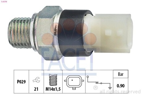 Датчик тиску мастила Clio 1.2 16V (05-) facet 70179