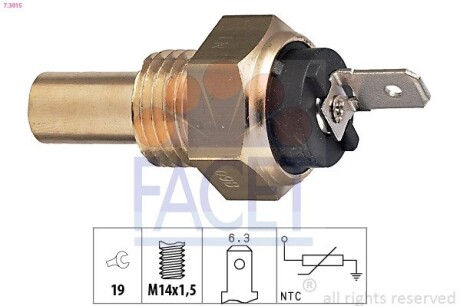 Датчик температуры Skoda Felicia i 1.3 (94-98) facet 7.3015