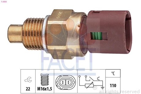 Датчик включения вентилятора Master/Movano 2.5/2.8 dCi 98-04 (7.3555) facet 73555