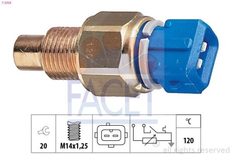 Датчик увімкнення вентилятора Partner 1.8/1.9D (120C)/Scudo/Ducato facet 73558