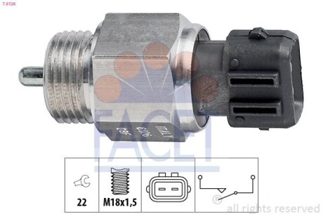 Датчик заднего хода Caddy/Golf III -04/Polo -01 (7.6126) facet 76126