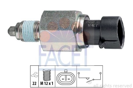 Датчик заднього ходу 1.6 D Multijet 10- (7.6196) facet 76196