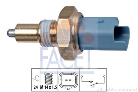 Вмикач заднього ходу facet 7.6271