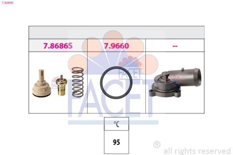 Термостат VW Eos 1.4 tsi (08-15) (7.8686K) facet 78686K